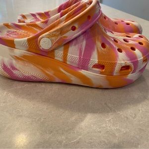 Crocs platforms. Women’s size 5.  Excellent condition. Work once.